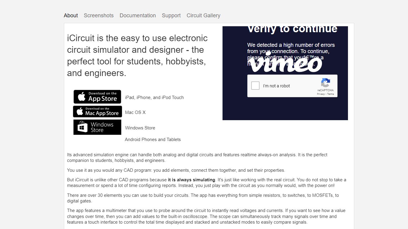 About - iCircuit - The Realtime Circuit Simulator and Editor